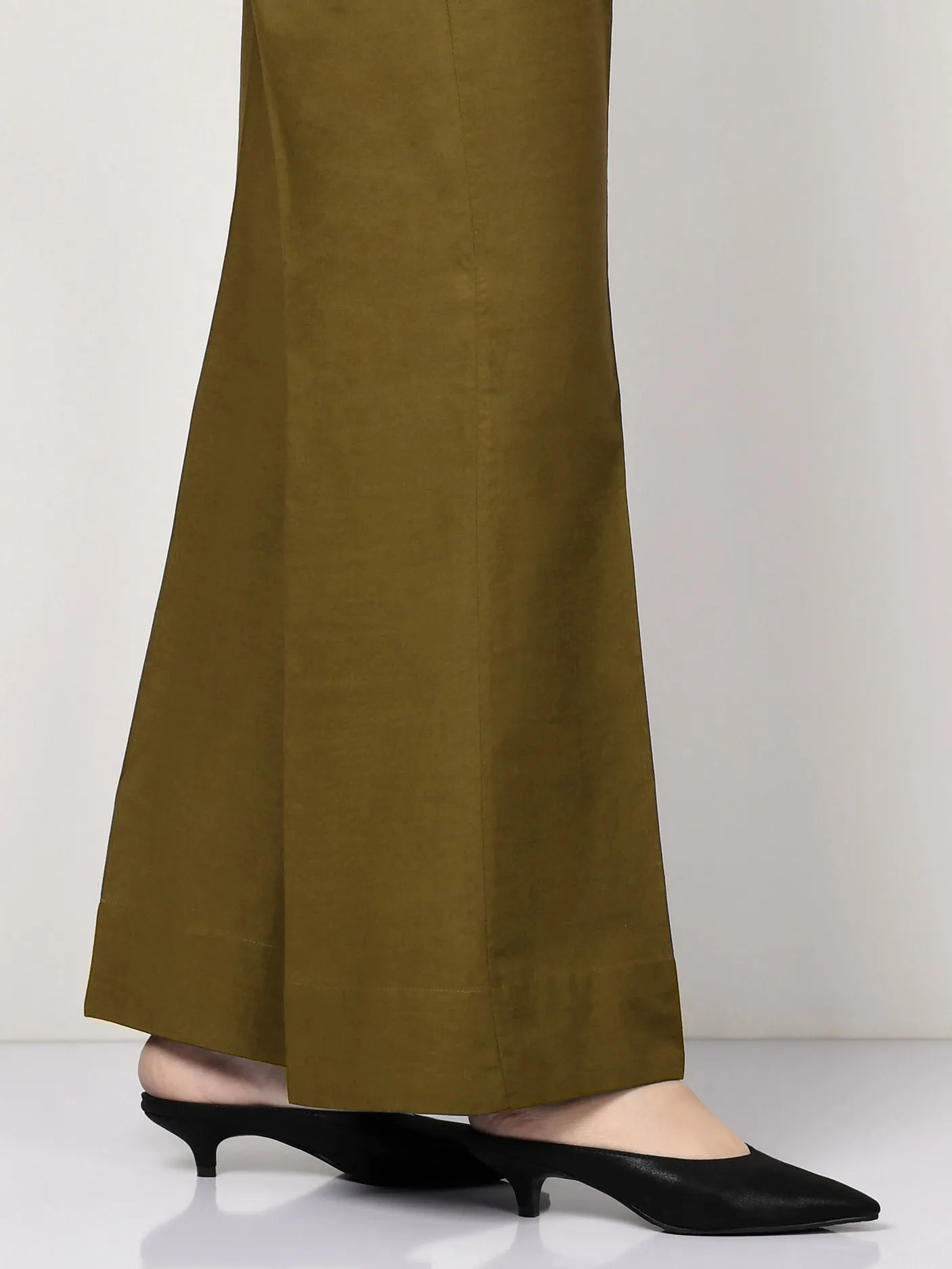 Khaddar Pants - Olive