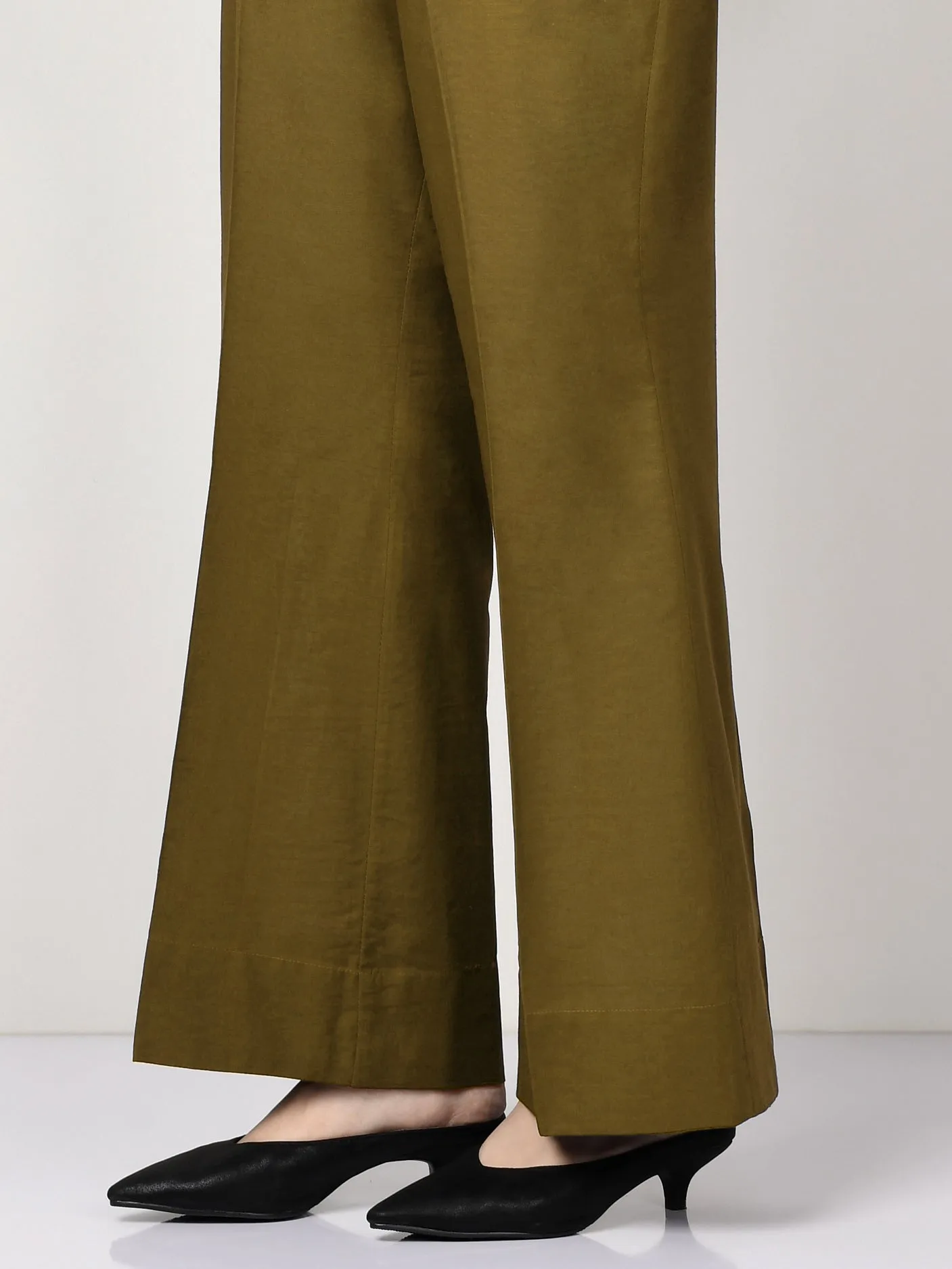 Khaddar Pants - Olive