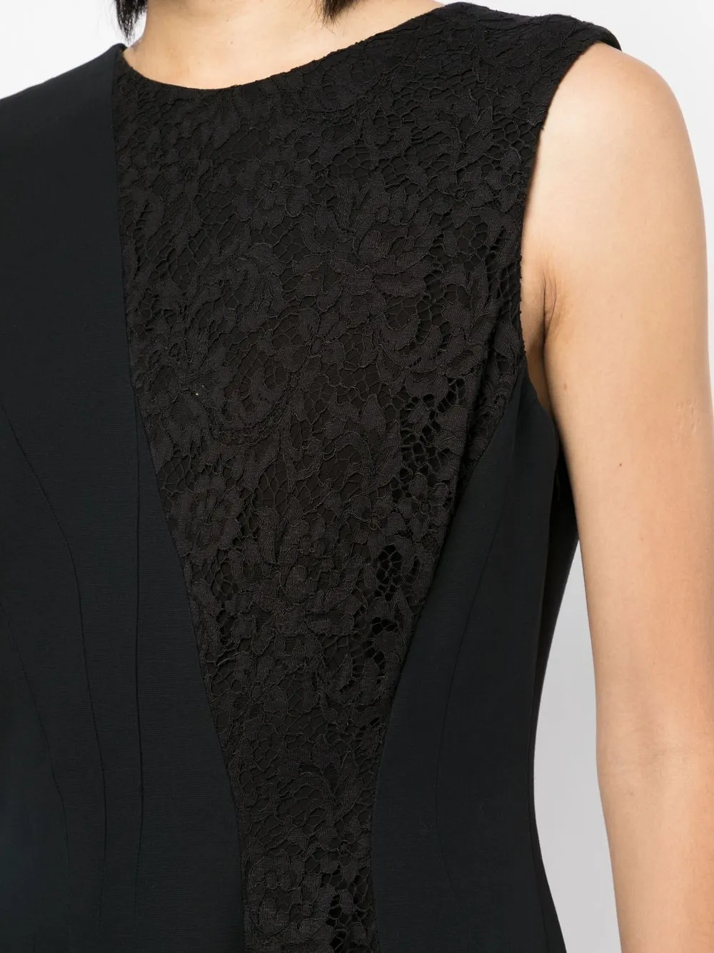 Lace Panelled Sleeveless Dress