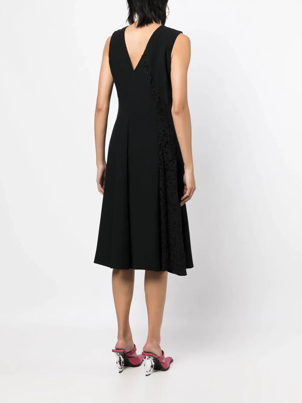Lace Panelled Sleeveless Dress