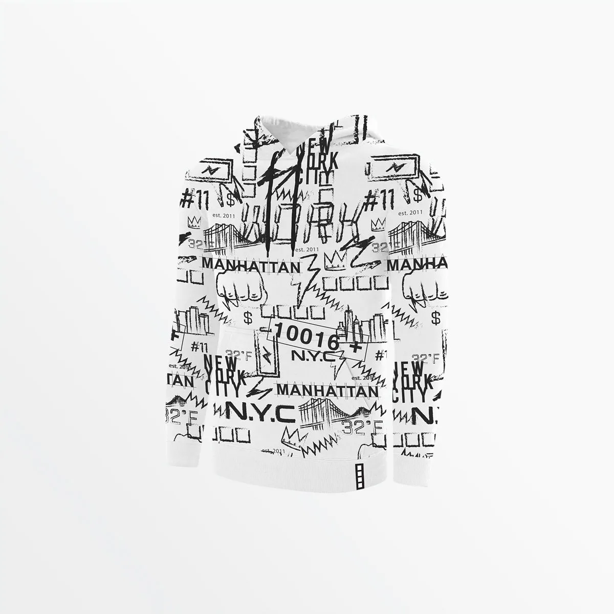 MEN'S FLEECE GRAPHIC PRINT PULLOVER HOODIE