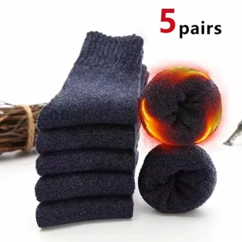 Men's Retro Wool Socks – 5/10 Pairs