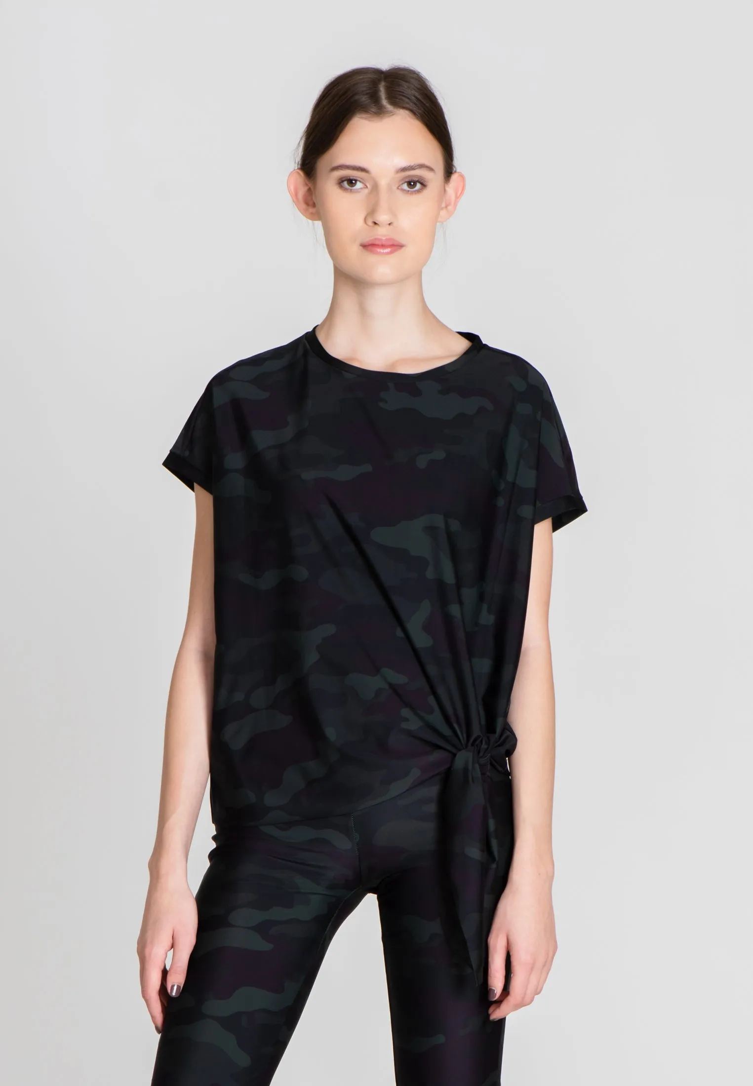 Mini Knot Sport Top - Green Camo