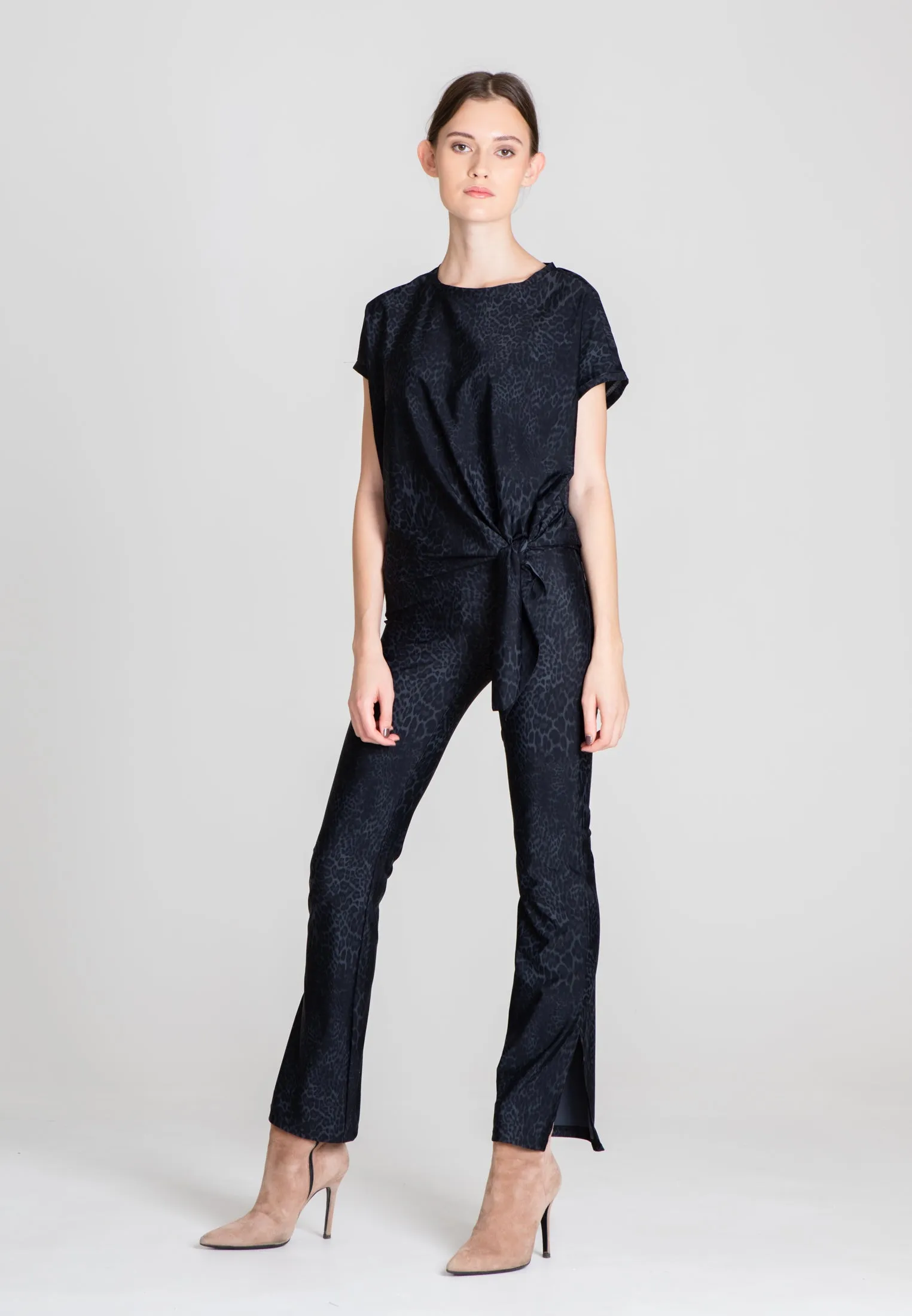 Mini Knot Sport Top - Grey Leo