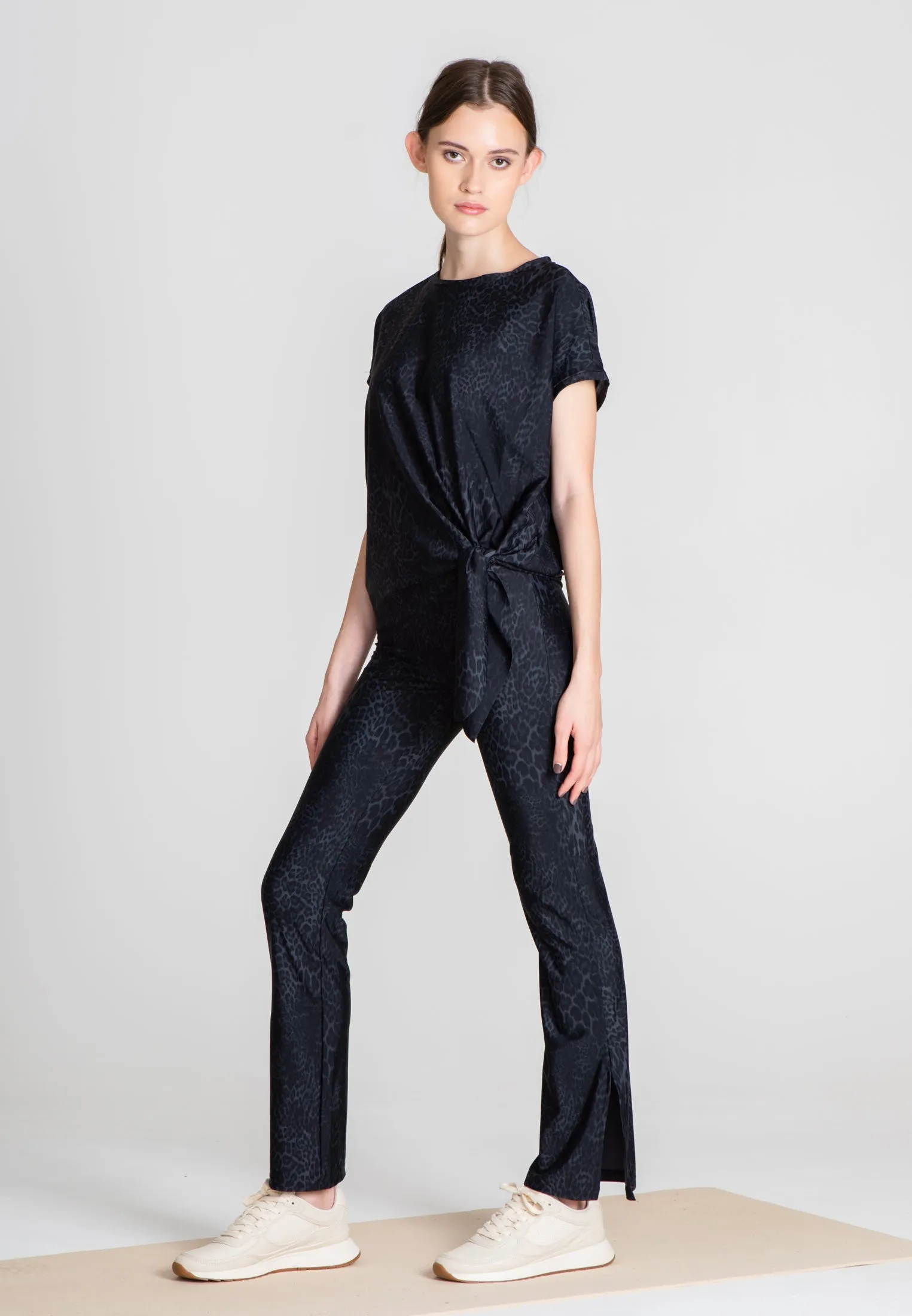 Mini Knot Sport Top - Grey Leo