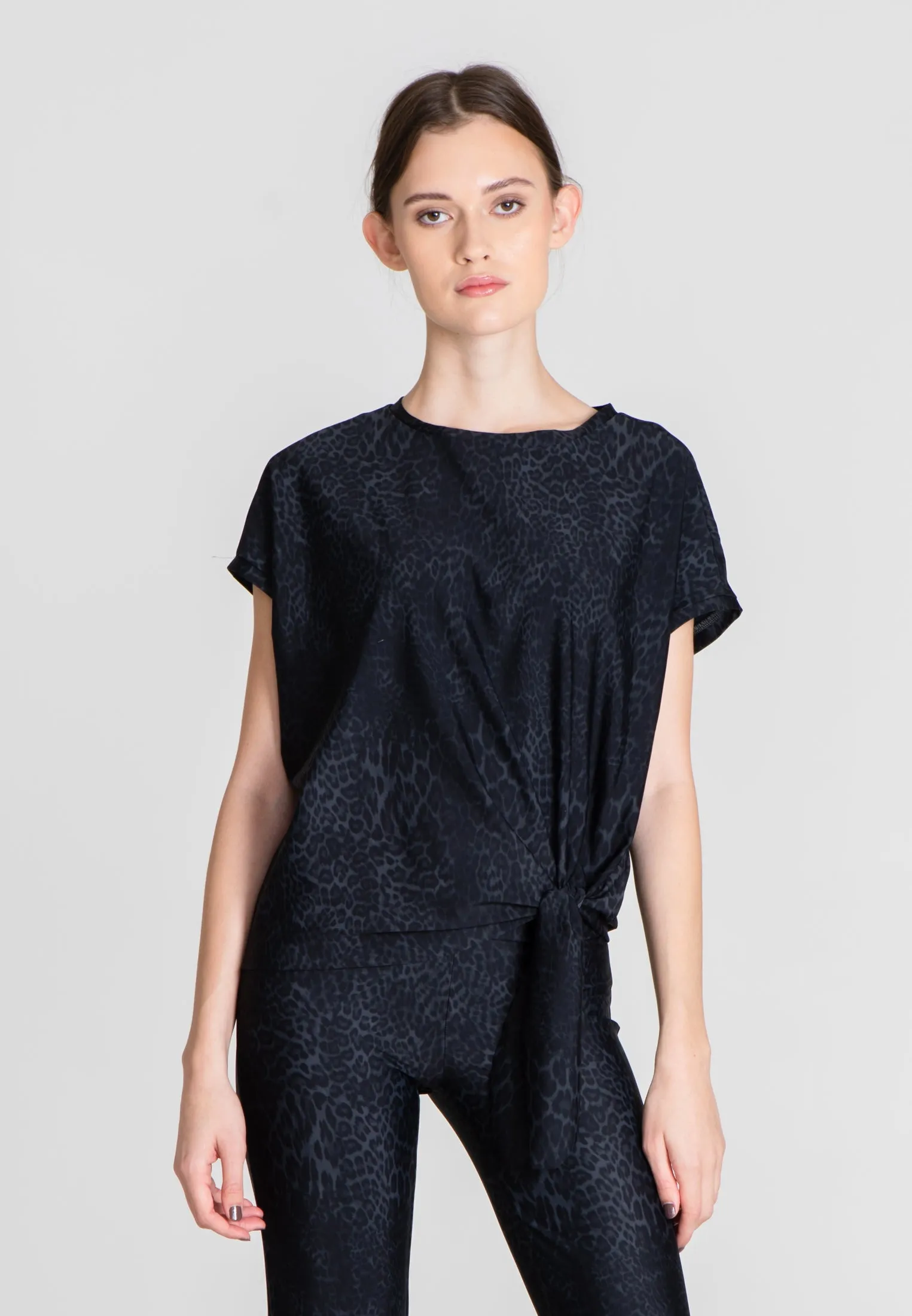Mini Knot Sport Top - Grey Leo