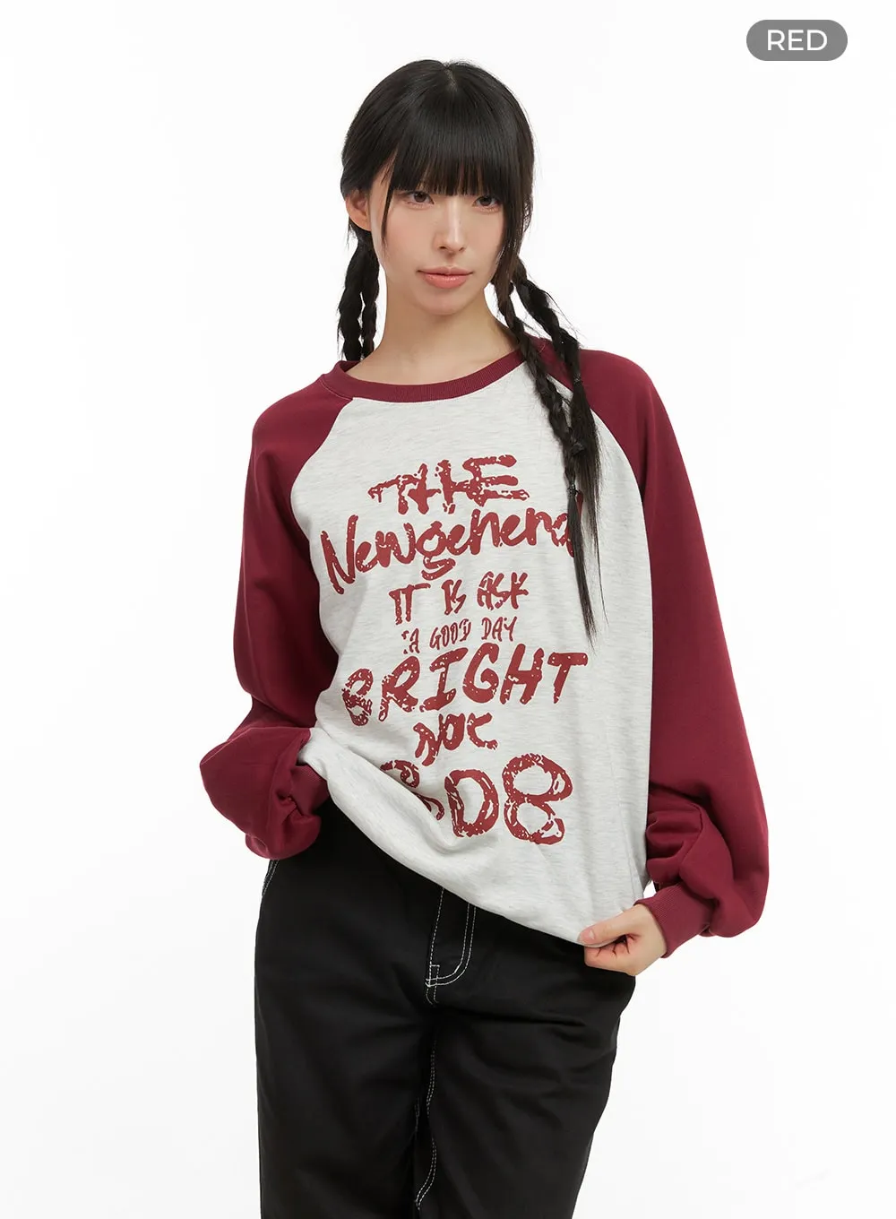 Oversized Raglan Sweatshirt CG420