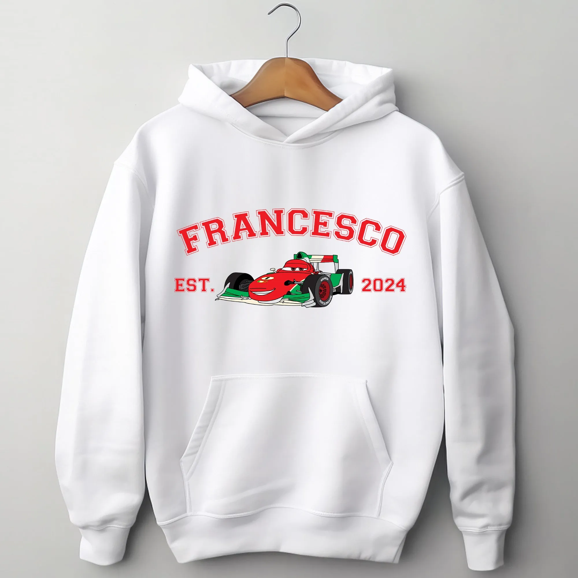 Personalized Disney Cars Francesco Adult Hoodie