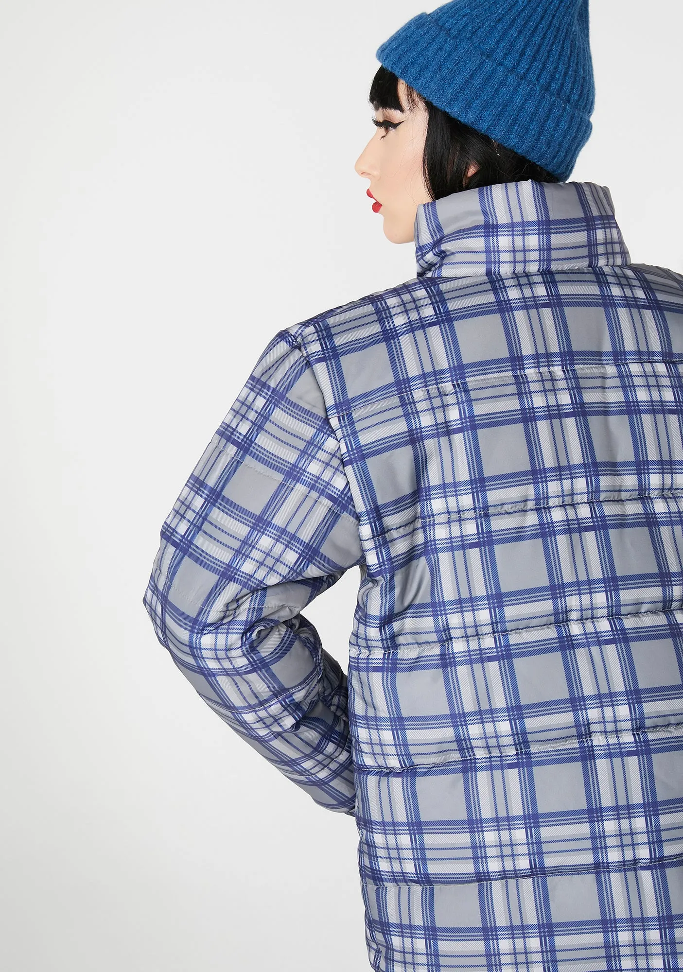 Plaid Puffer Jacket