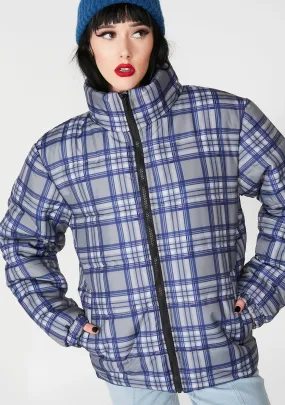 Plaid Puffer Jacket