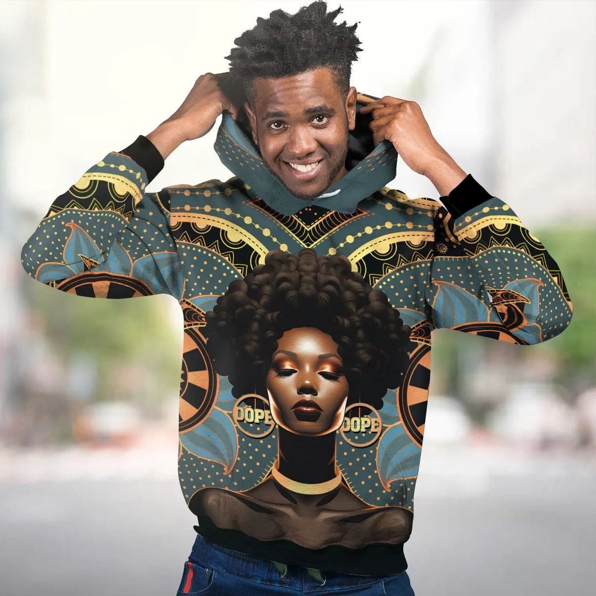 Powerful Woman in Patterns Premium Hoodie