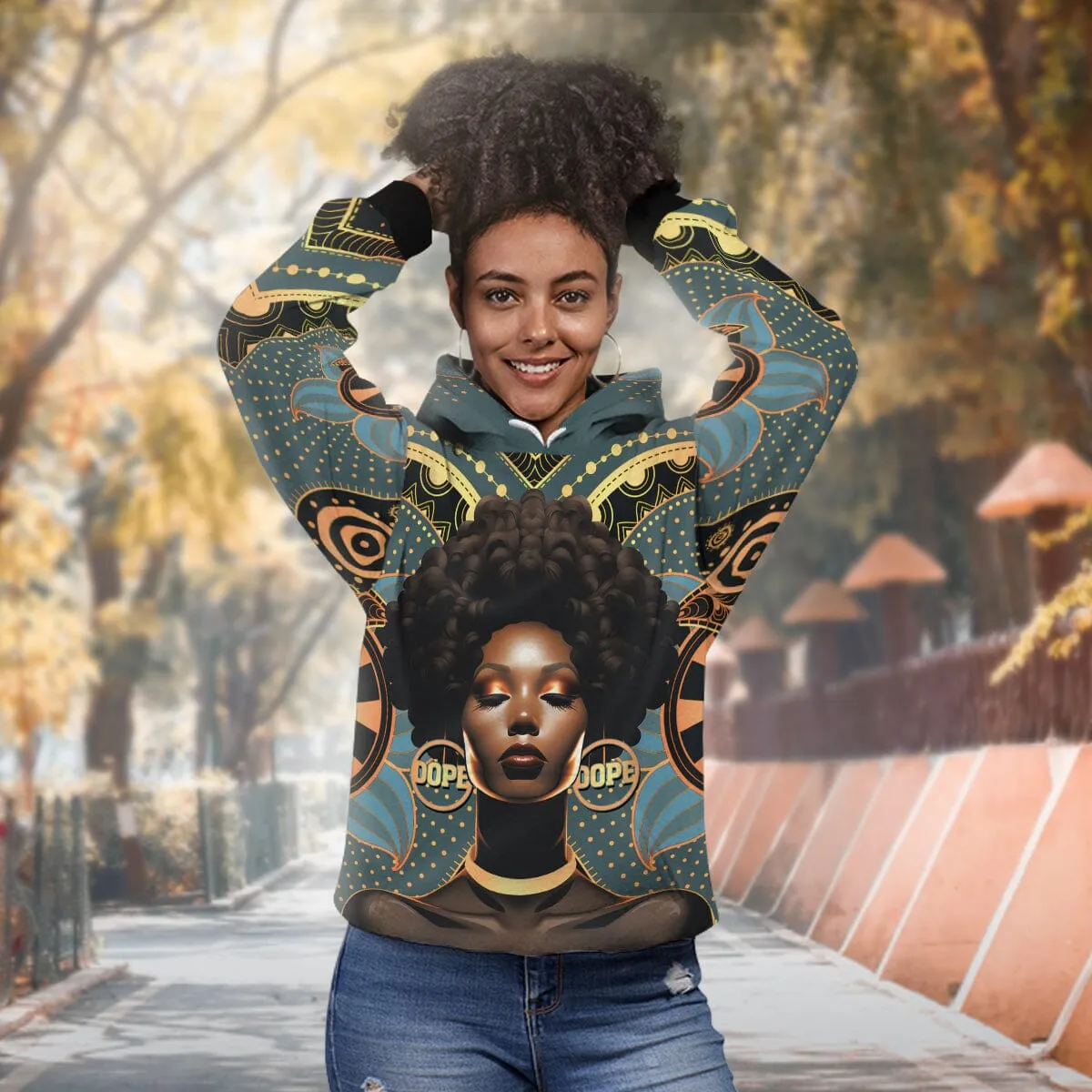 Powerful Woman in Patterns Premium Hoodie