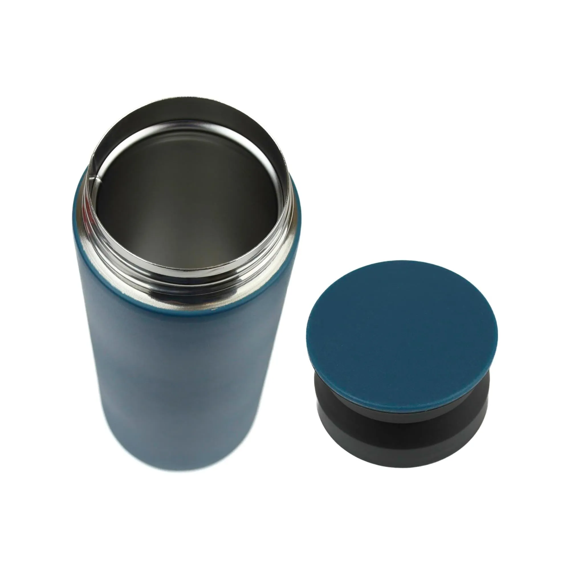Premium Stainless Steel Travel Mug Flask - Matt Blue - 500 ml