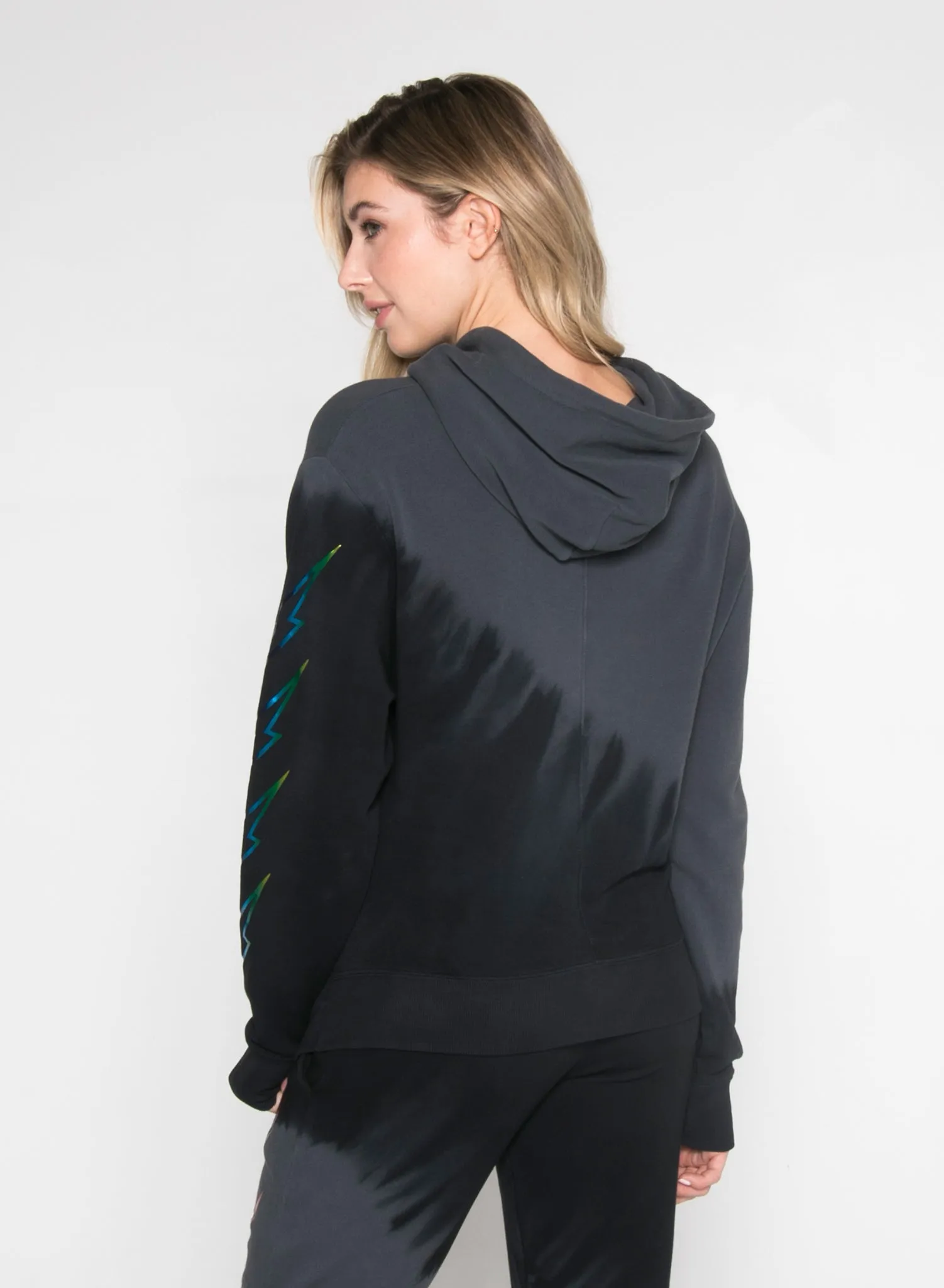 RAINBOW BOLTS - Crop Pullover Hoodie