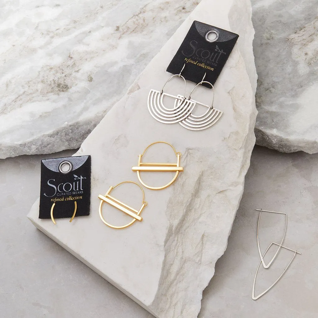 Refined Earring Collection - Saturn Hoop/Sterling Silver