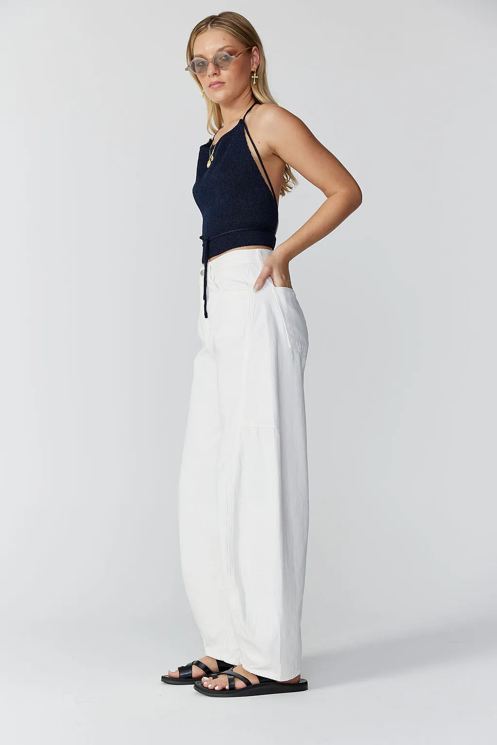 REN HANDKERCHIEF KNIT TOP