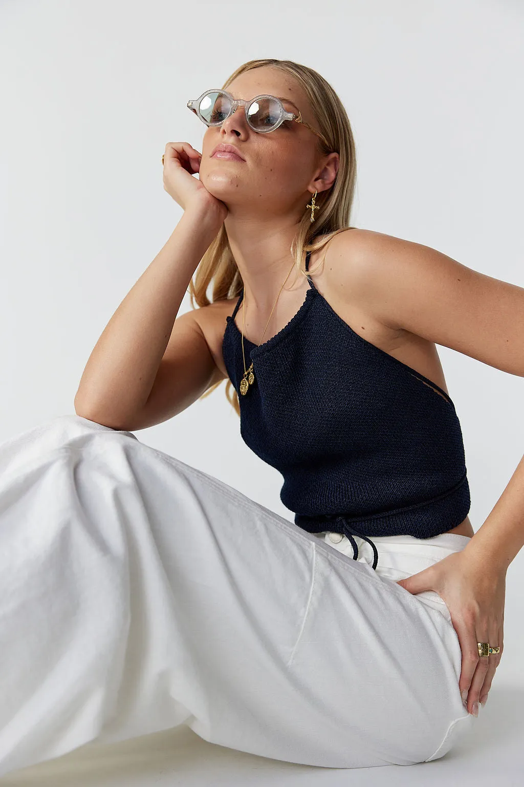 REN HANDKERCHIEF KNIT TOP