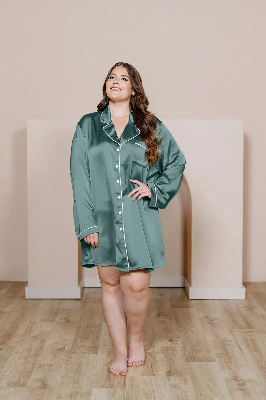 Rise 'n Shine Satin Sleep Dress | Made To Order