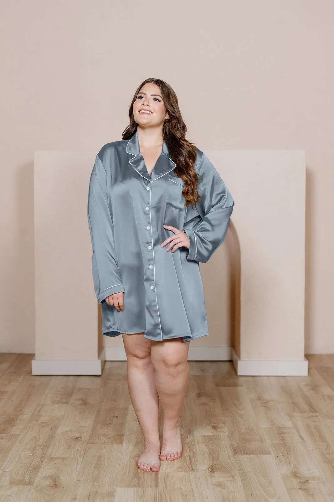 Rise 'n Shine Satin Sleep Dress | Made To Order
