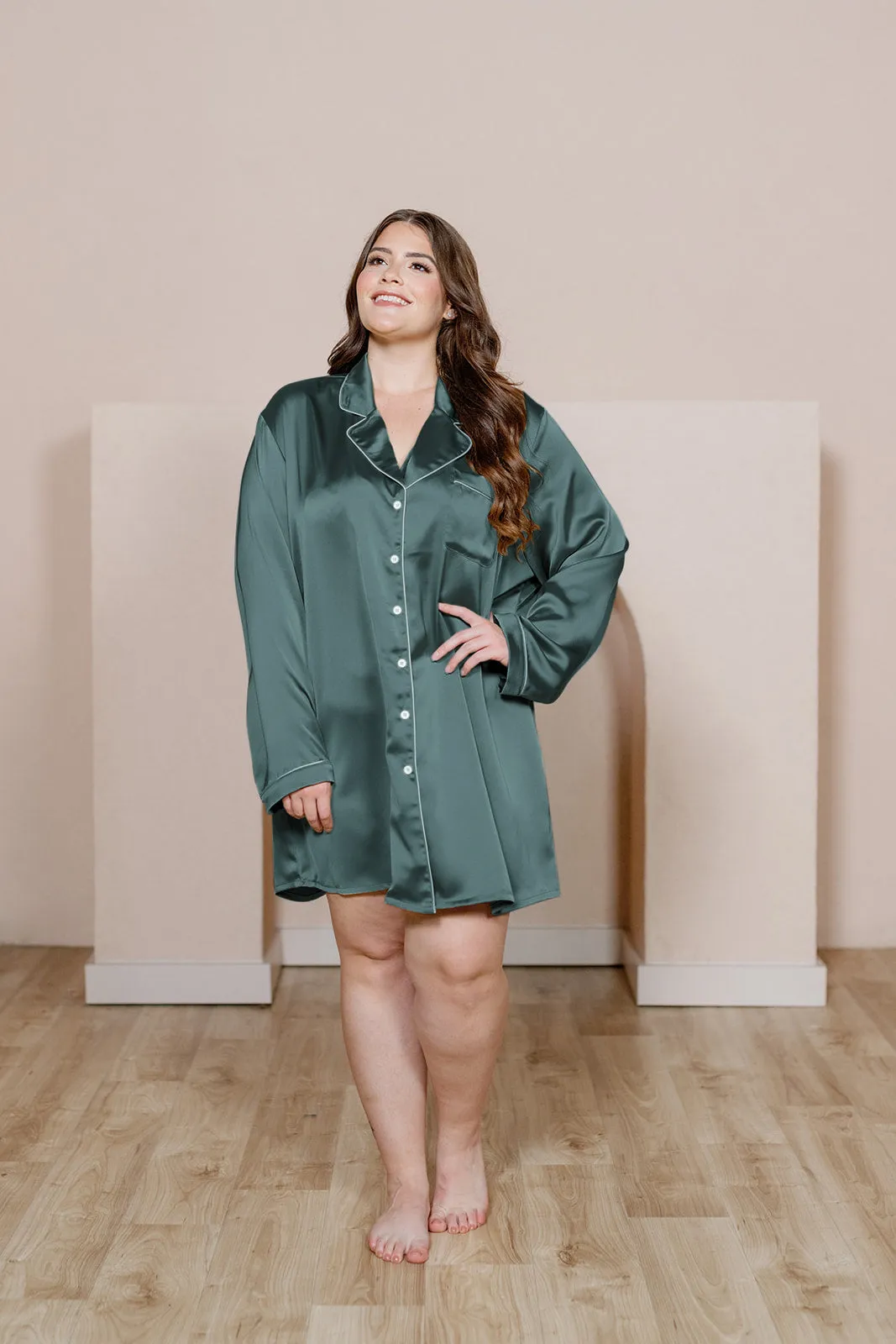 Rise 'n Shine Satin Sleep Dress | Made To Order