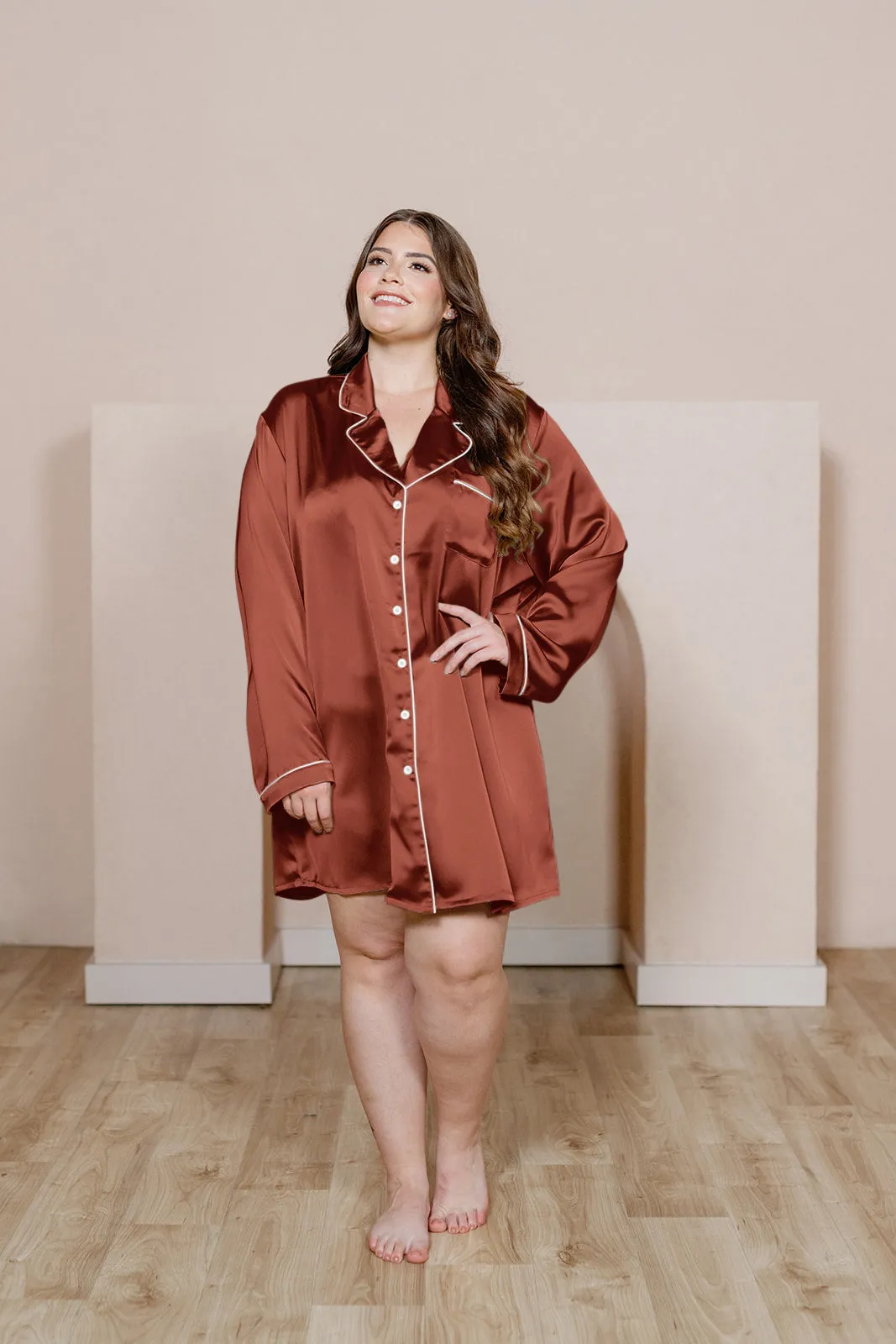 Rise 'n Shine Satin Sleep Dress | Made To Order