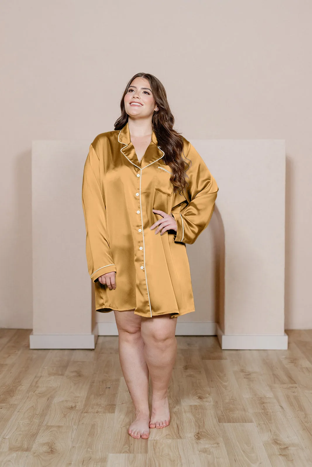 Rise 'n Shine Satin Sleep Dress | Made To Order