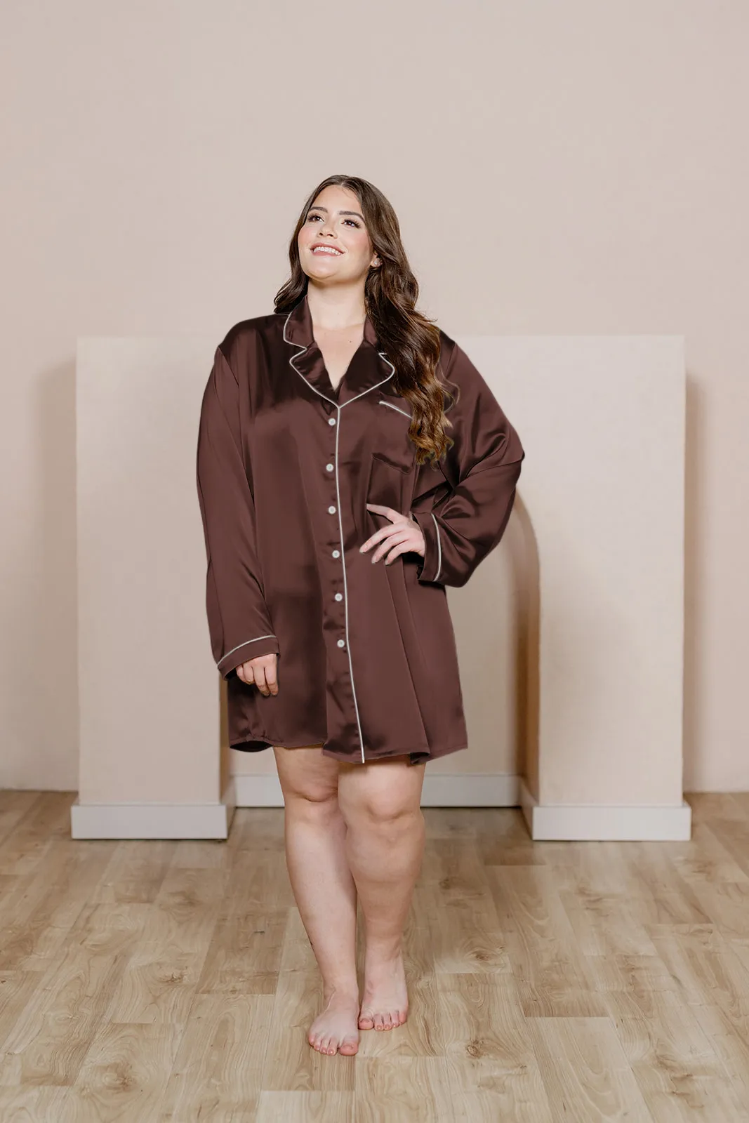 Rise 'n Shine Satin Sleep Dress | Made To Order