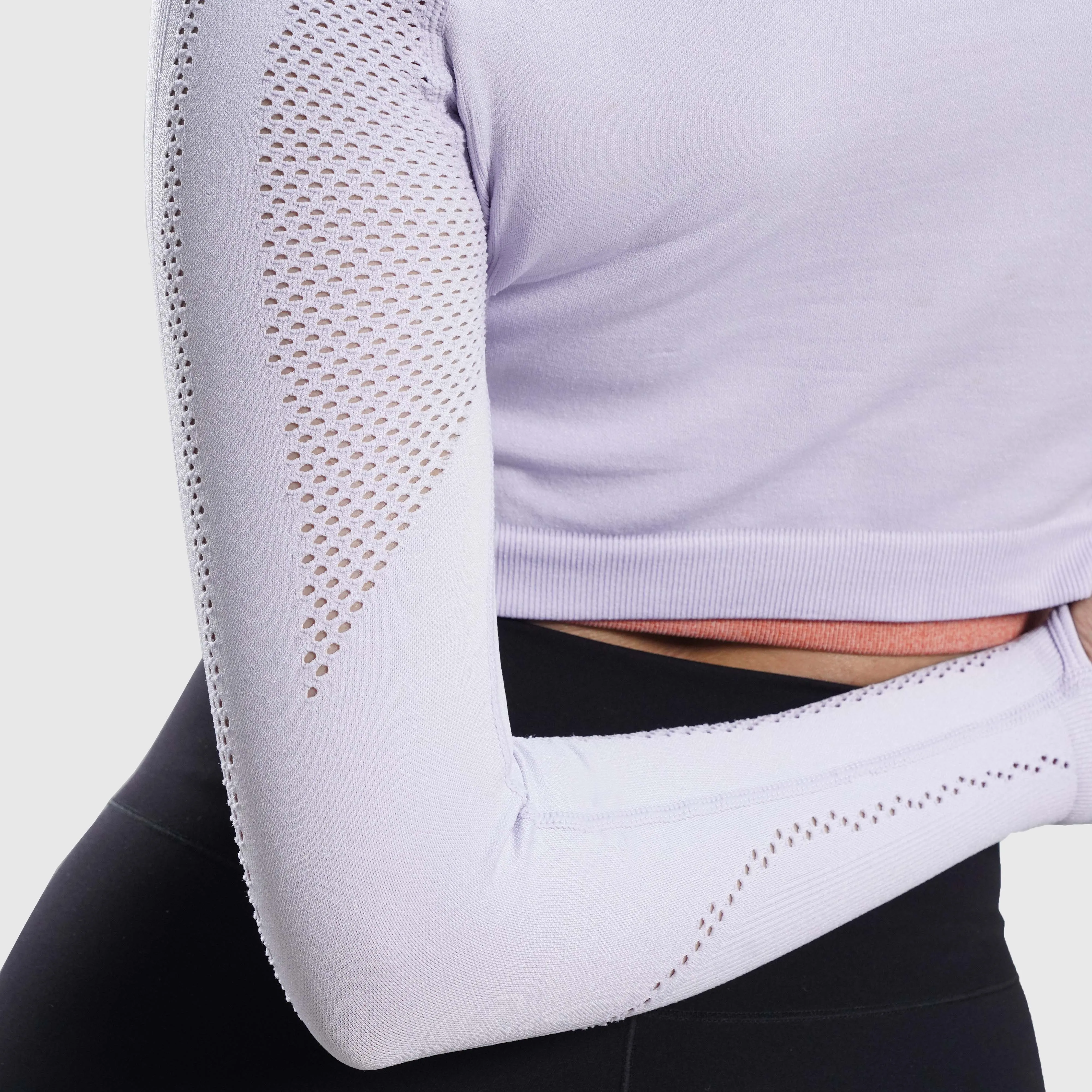 Snug Seamless Crop Top (Lavender)