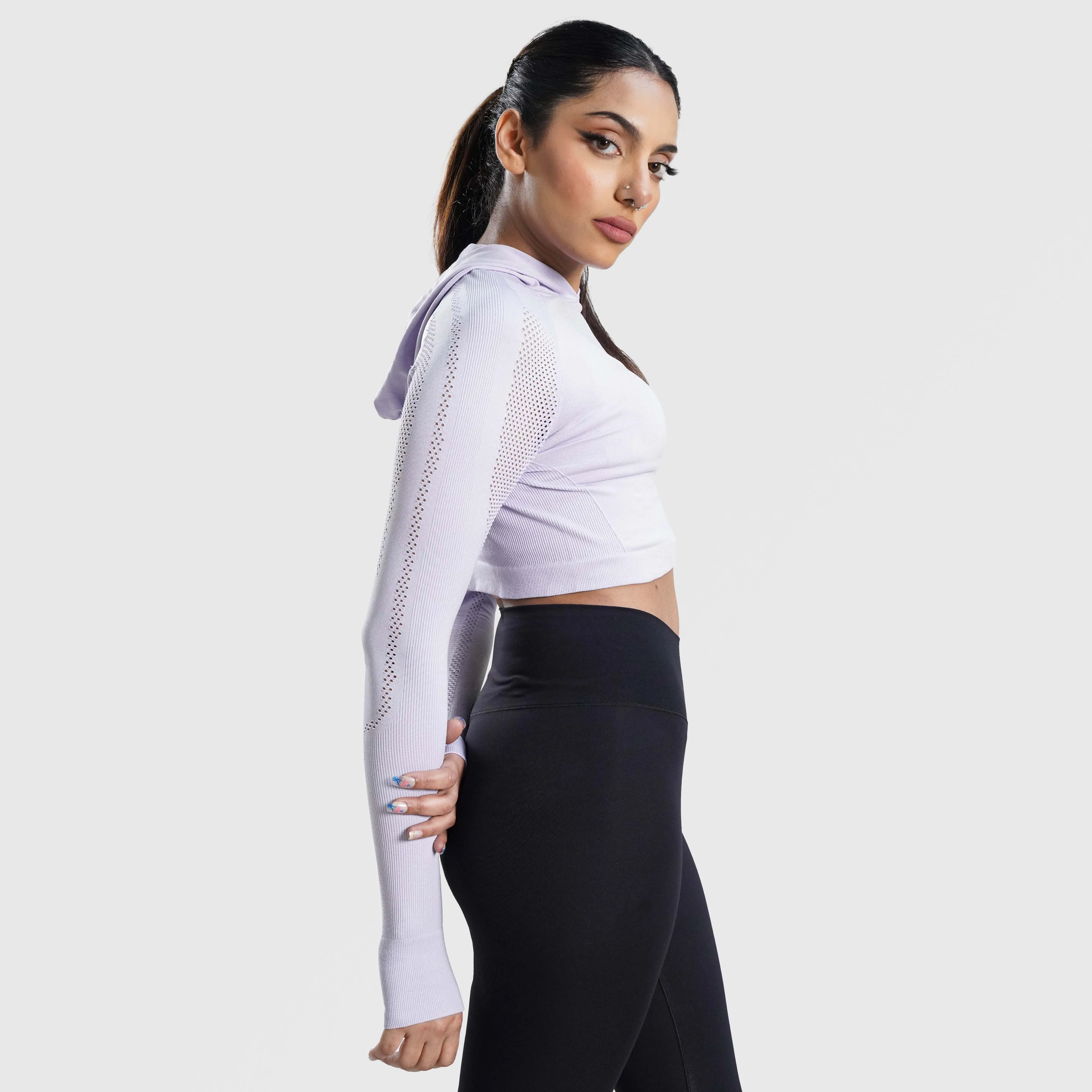 Snug Seamless Crop Top (Lavender)