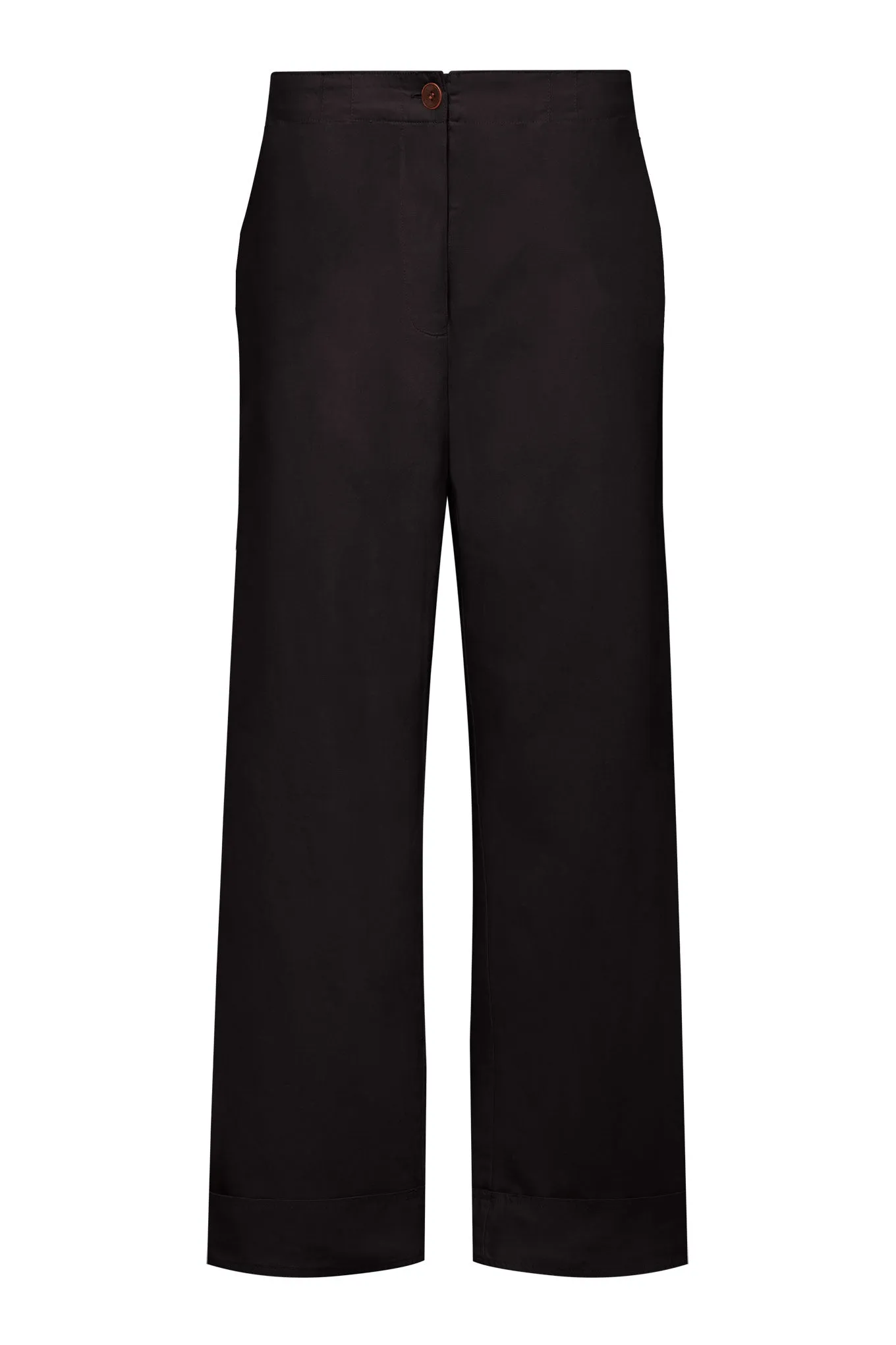 TANSY - Organic Cotton Trousers Black