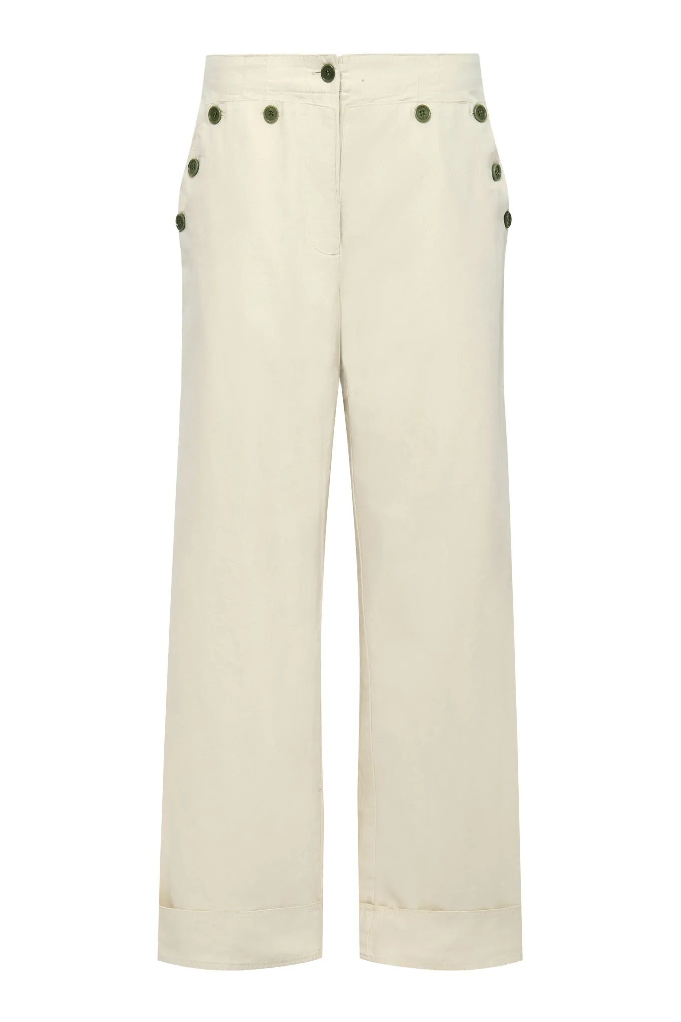TANSY - Organic Cotton Trousers Putty
