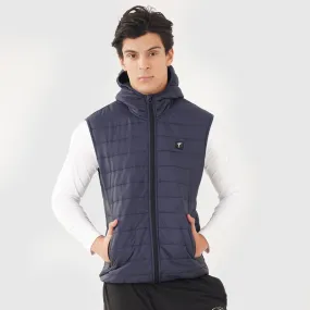Tf-Premium Navy Sleeveless Puffer HoodieJacket