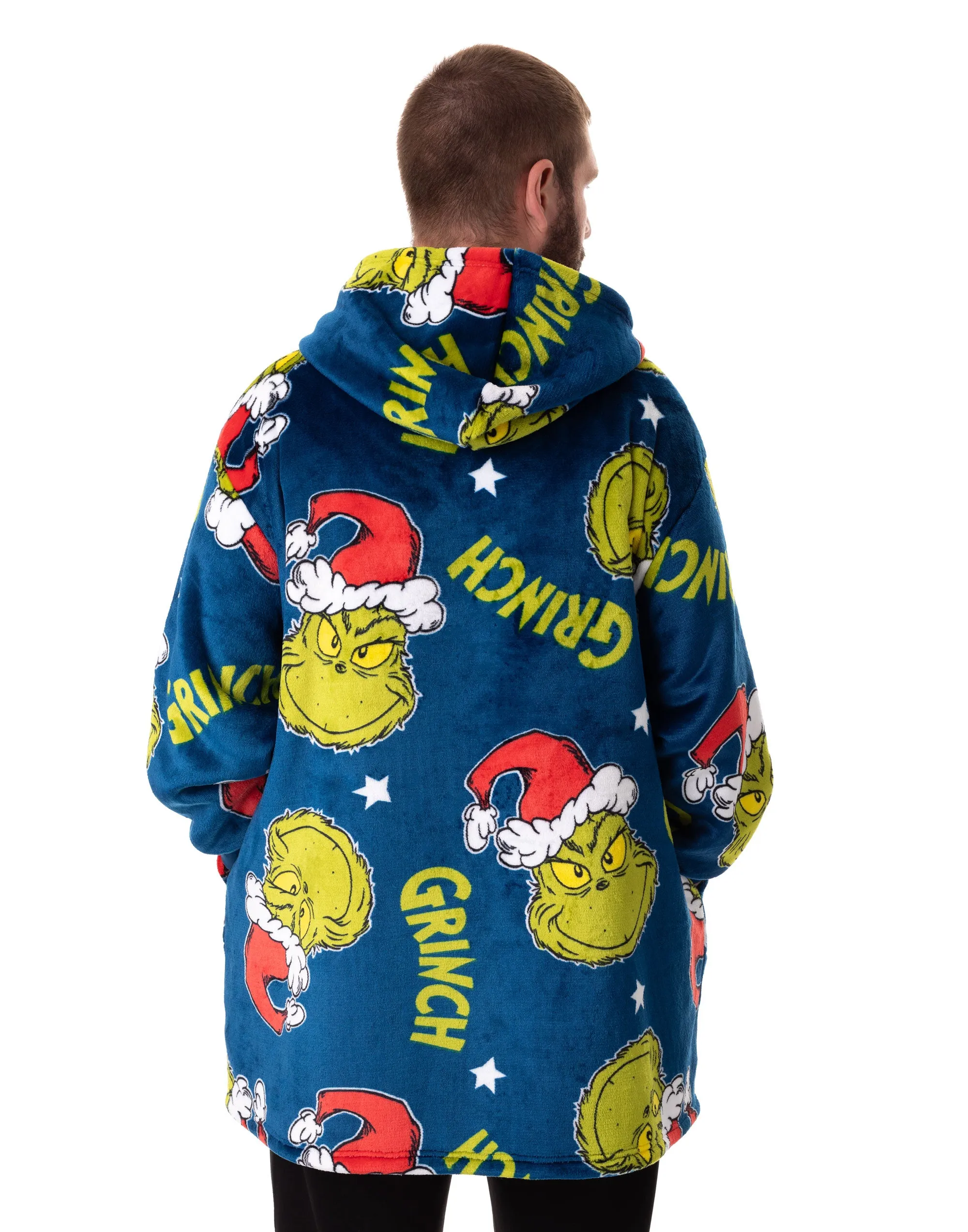 The Grinch Adults Zip Through Blanket Hoodie
