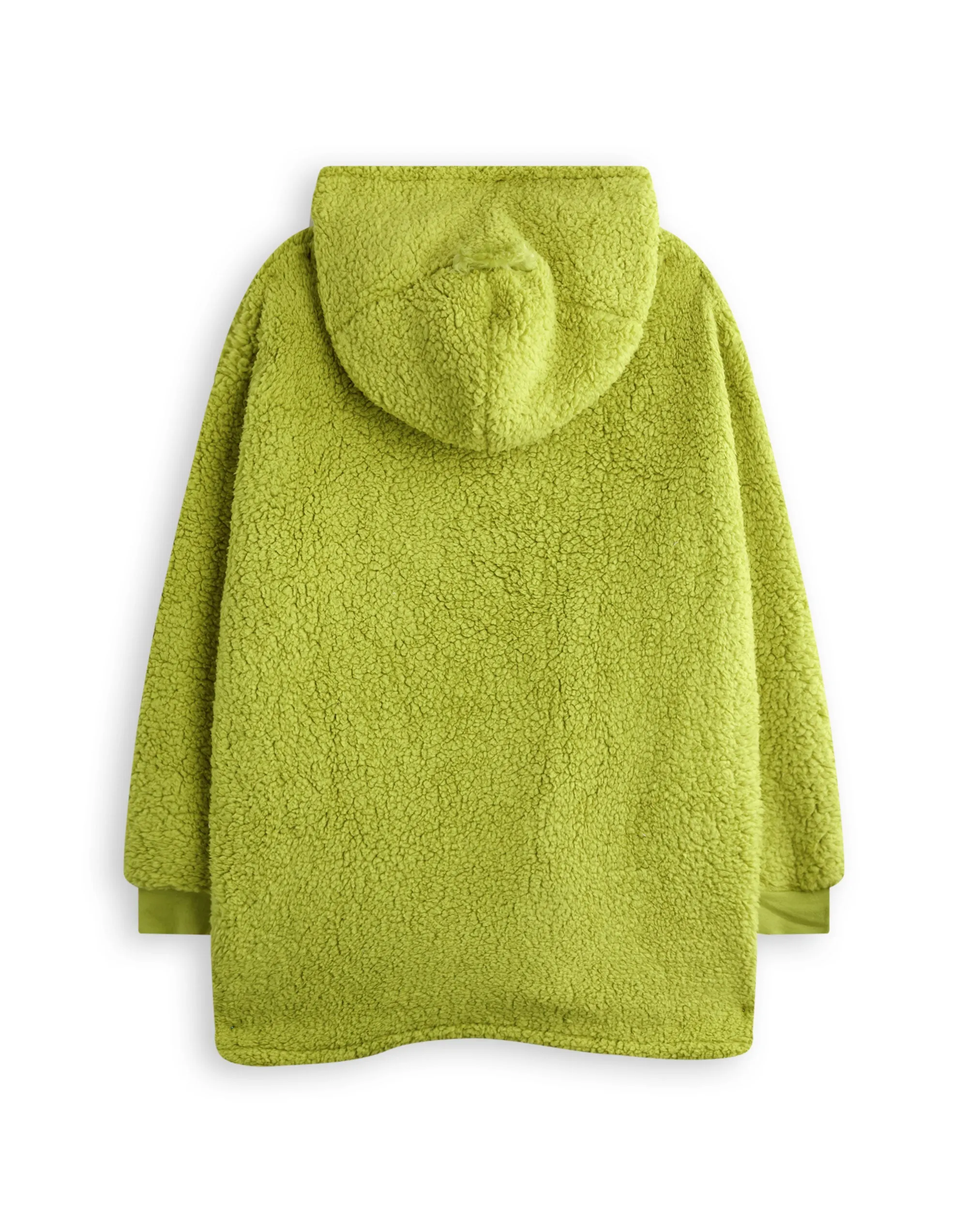 The Grinch Embroidered Face Kids Green Blanket Hoodie