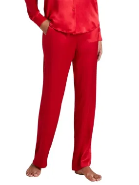 Toi Mon Amour Silk Pants - Rouge Passion