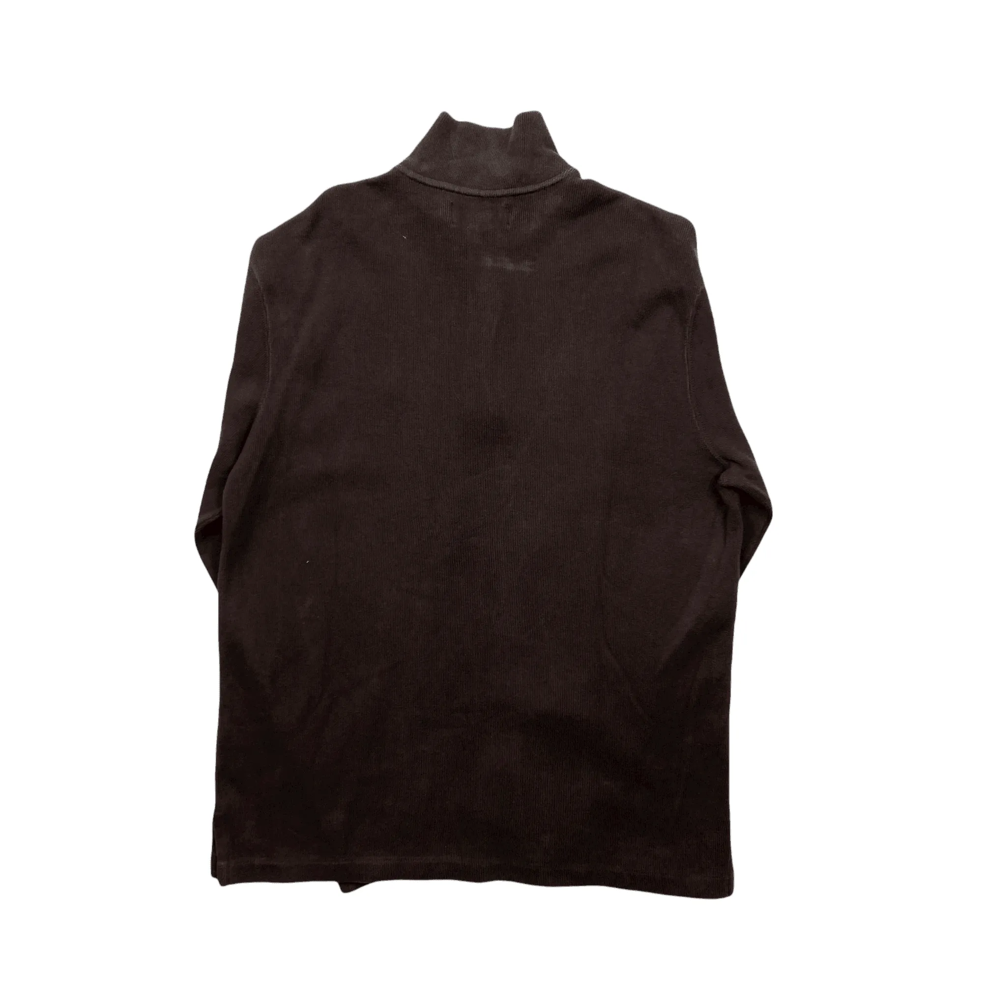 Vintage 90s Brown Polo Ralph Lauren Quarter Zip Sweatshirt - Small