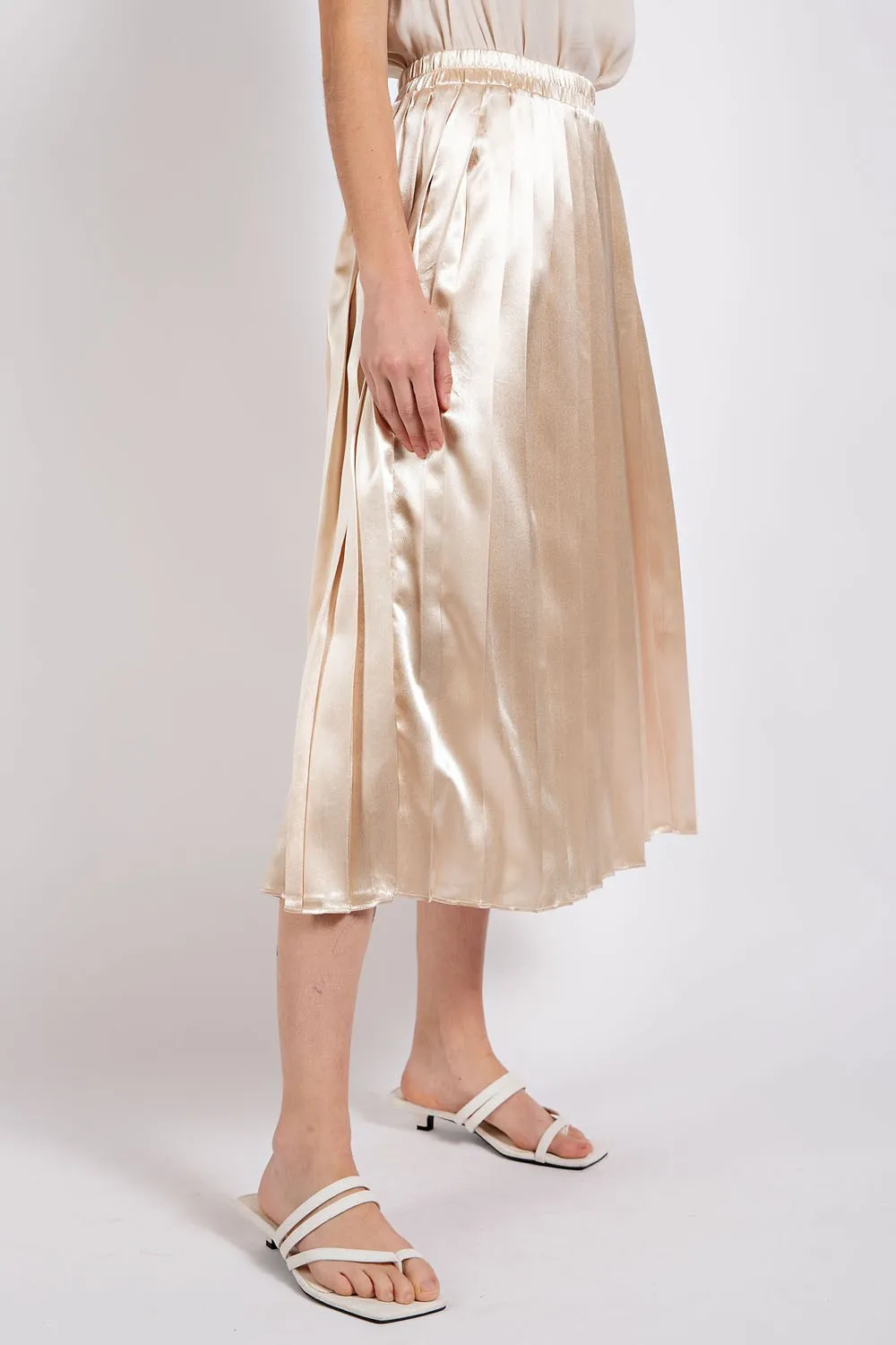 Wanderlust Metallic Midi Skirt