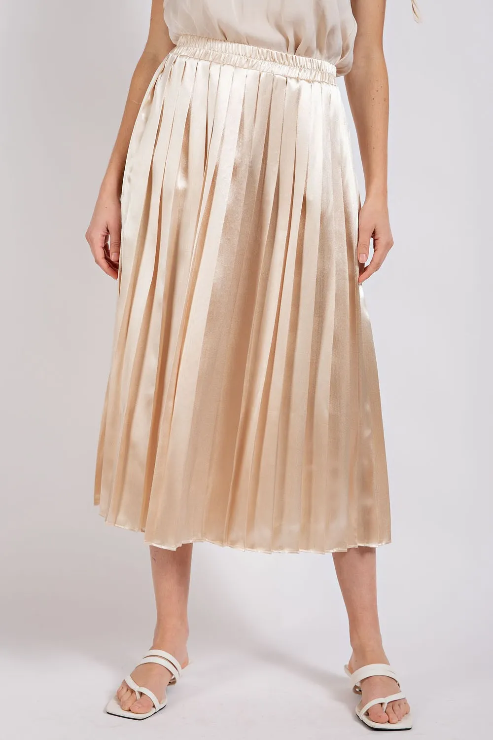 Wanderlust Metallic Midi Skirt