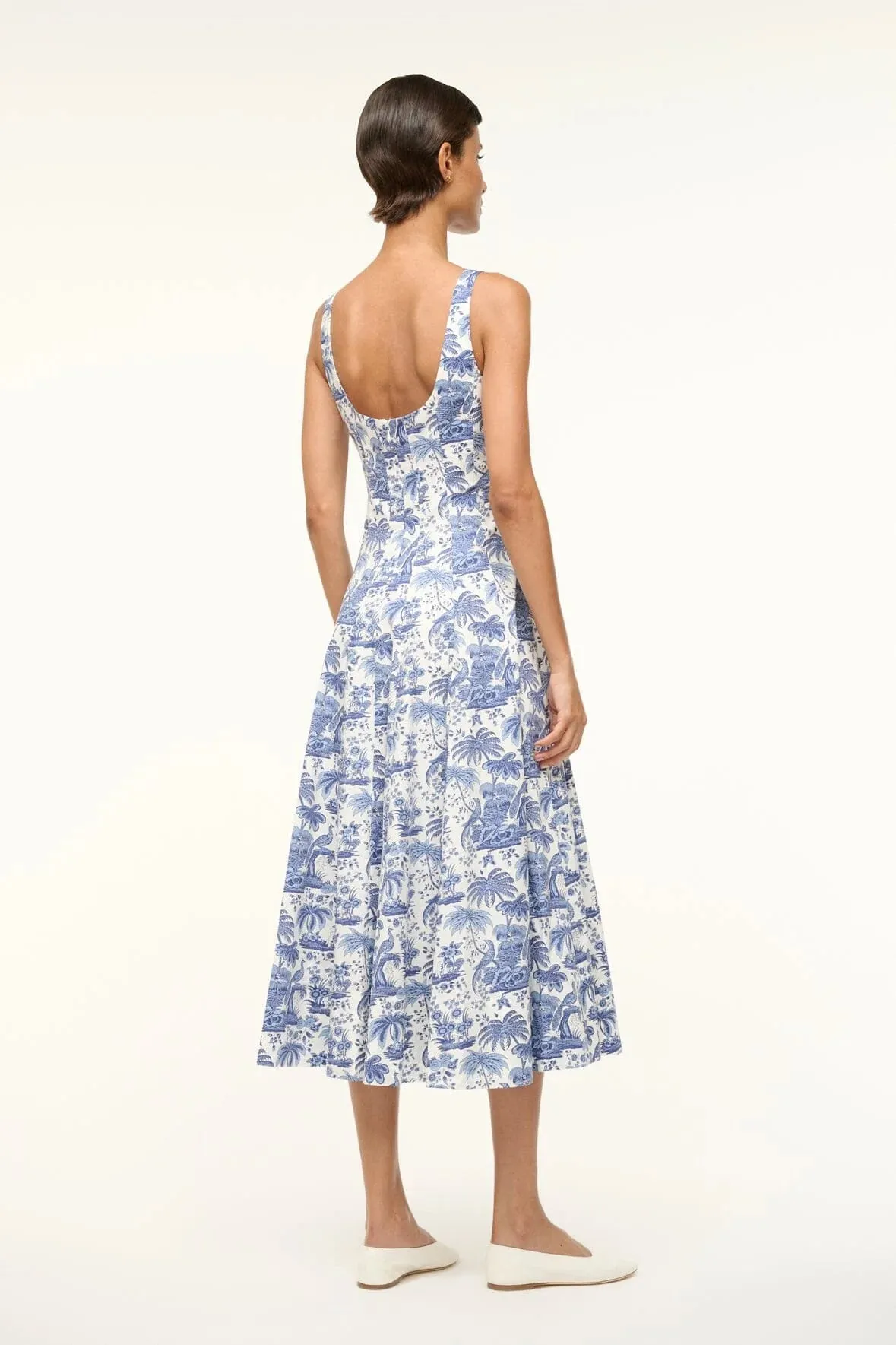 Wells Dress Blue Toile