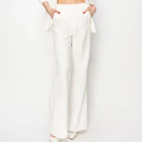 White Wide Leg Trousers