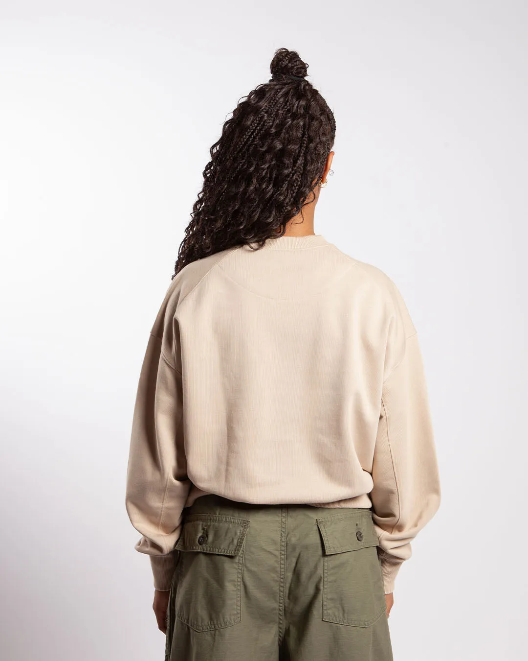 Y-3 French Terry Boxy Crew Sweatshirt Brown